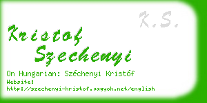kristof szechenyi business card
